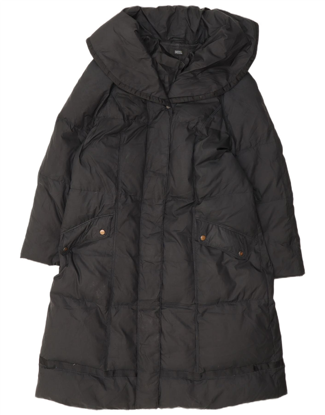 Cappotto imbottito da donna Marks & Spencer UK 22 3XL poliestere nero