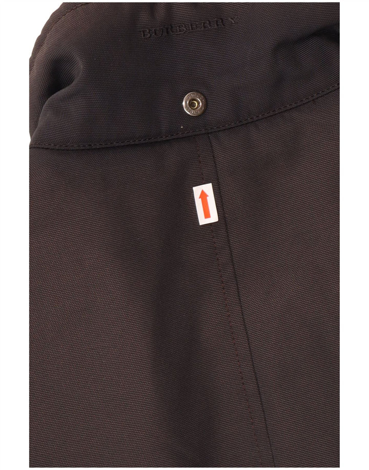 BURBERRY Cappotto da uomo UK 40 Large Nero in poliammide Classico