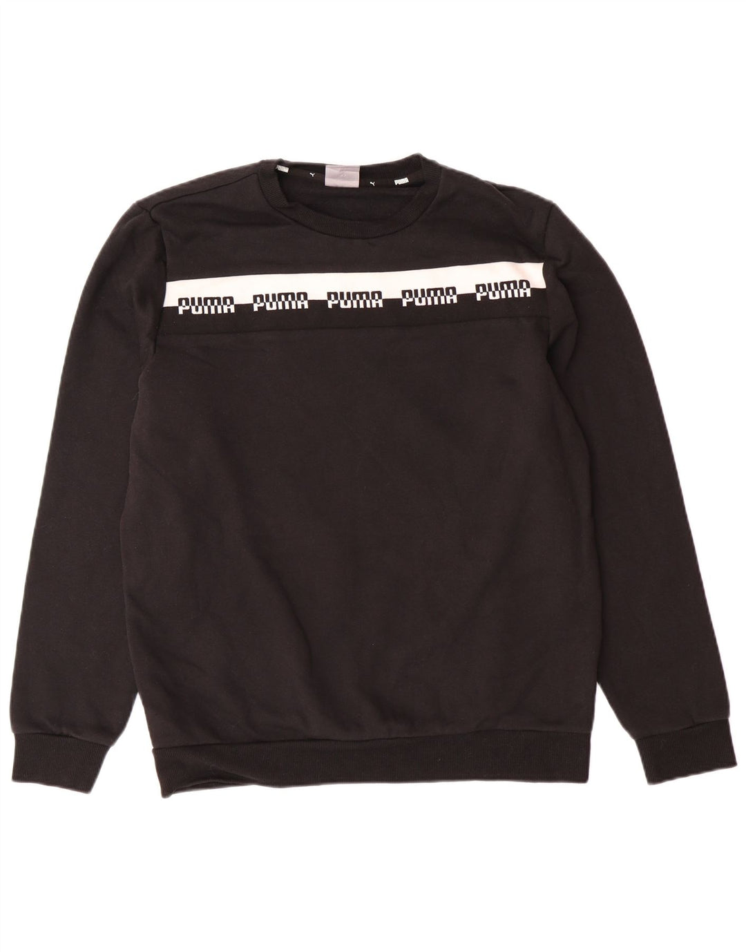 Felpa grafica da uomo PUMA, maglione, cotone color block medio nero
