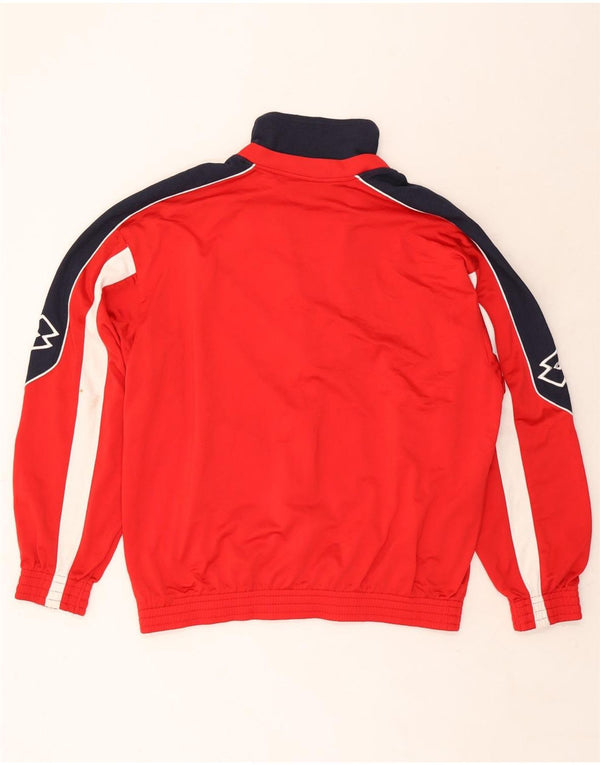 Giacca da ginnastica grafica da uomo Lotto UK 42/44 XL Rosso Colourblock