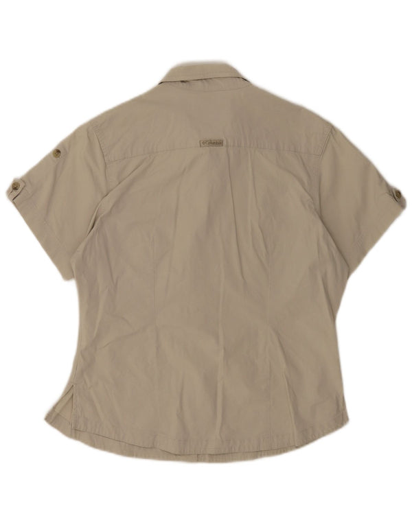 Camicia a maniche corte da donna Columbia UK 14 Cotone beige medio