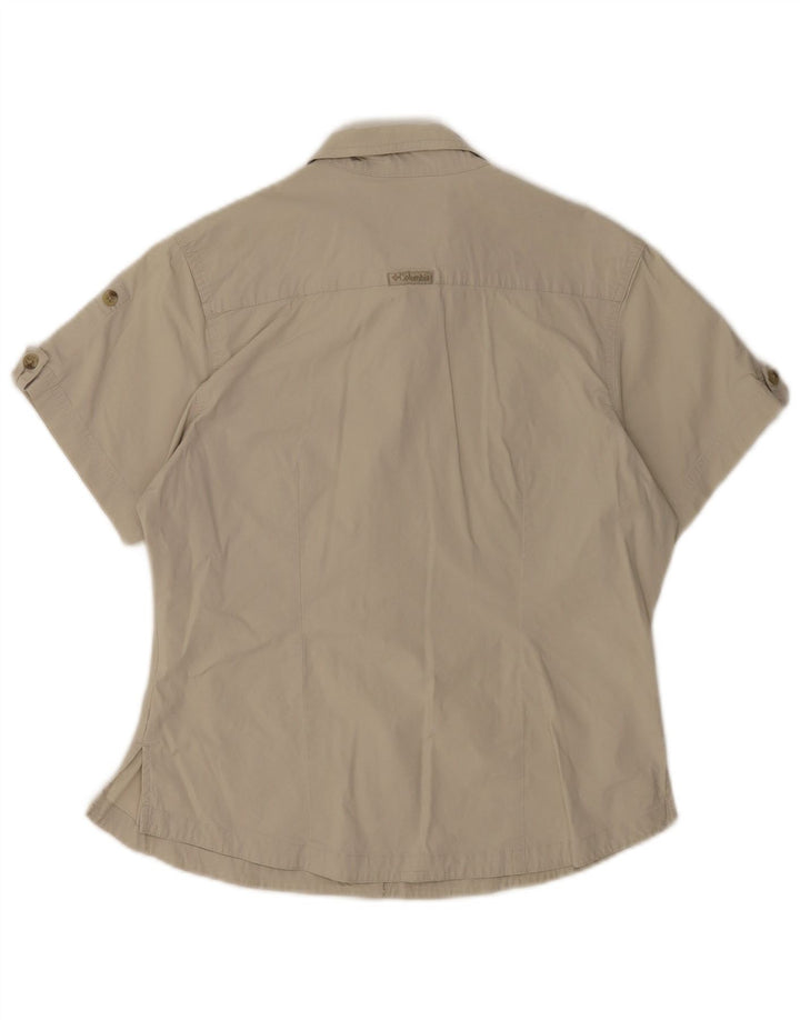 Camicia a maniche corte da donna Columbia UK 14 Cotone beige medio