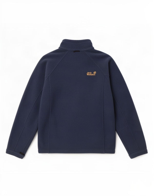 Giacca in pile foderata da uomo Jack Wolfskin UK 36/38 Poliestere blu navy medio