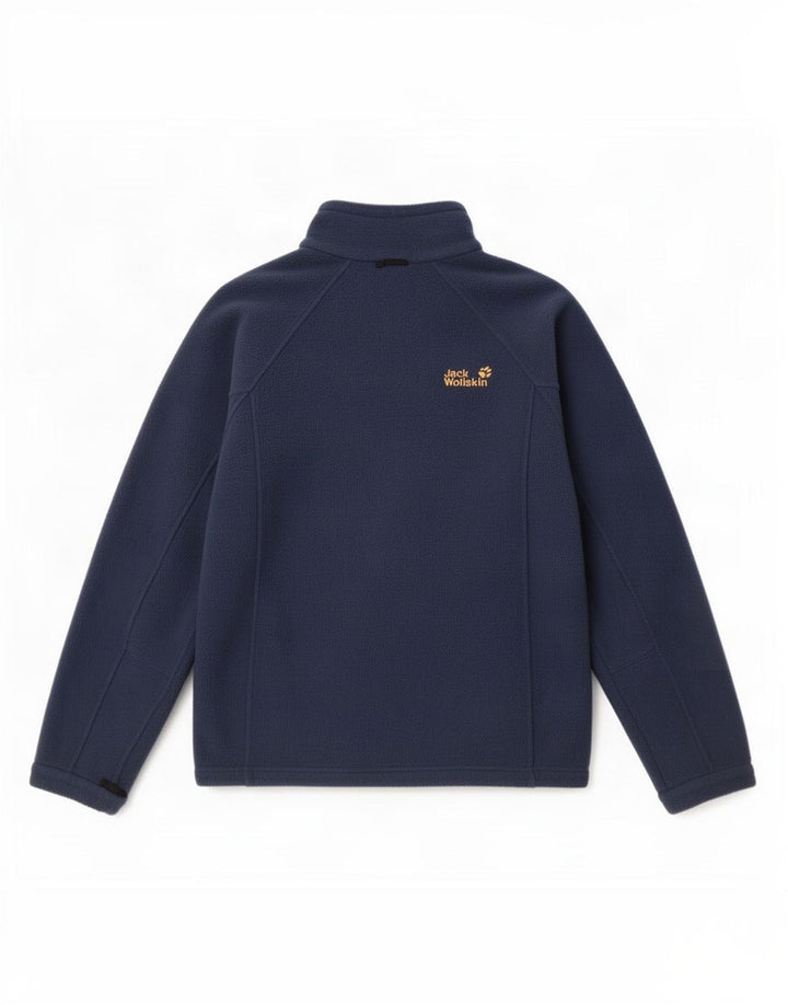 Giacca in pile foderata da uomo Jack Wolfskin UK 36/38 Poliestere blu navy medio
