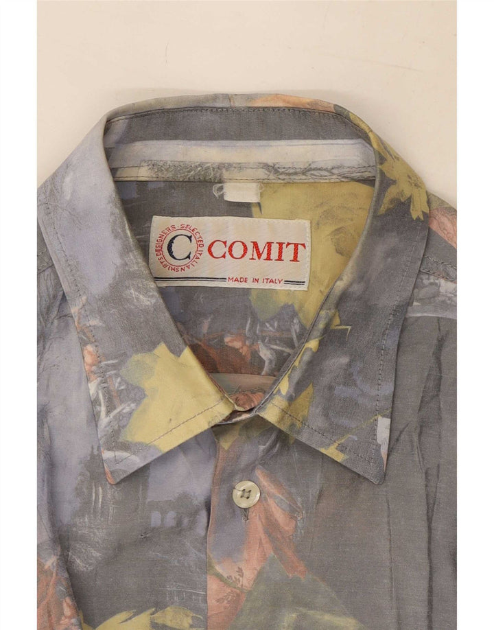 Camicia da uomo Comint grigio medio floreale