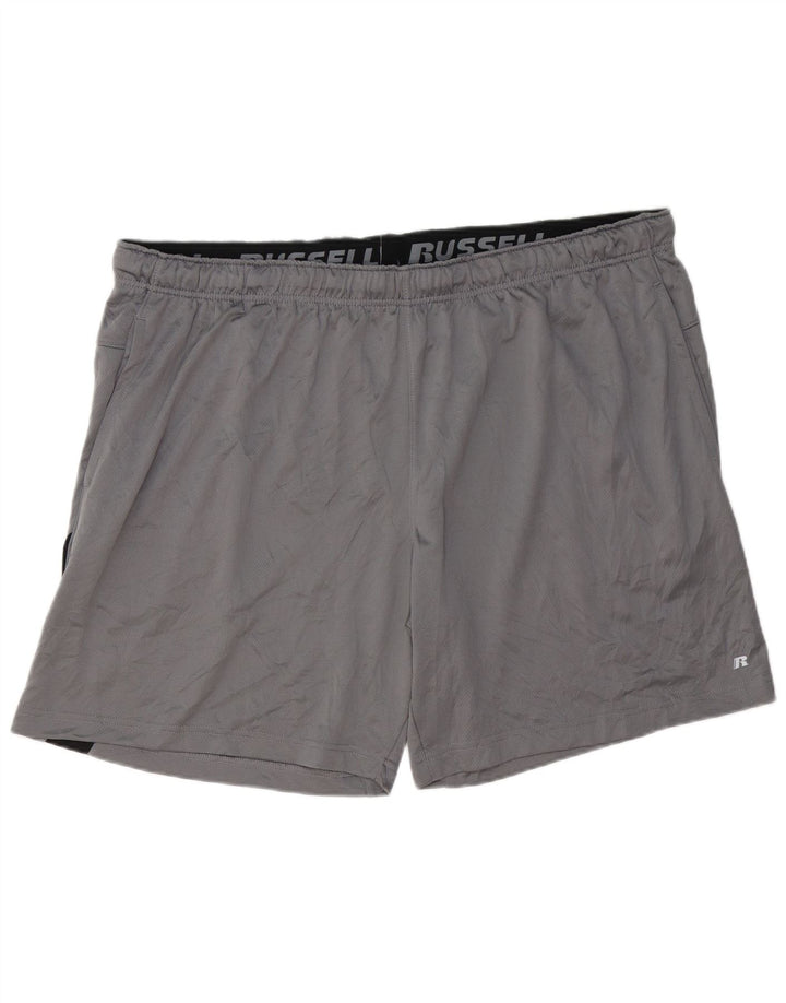 Pantaloncini sportivi da uomo RUSSELL ATHLETIC 3XL Poliestere color block grigio
