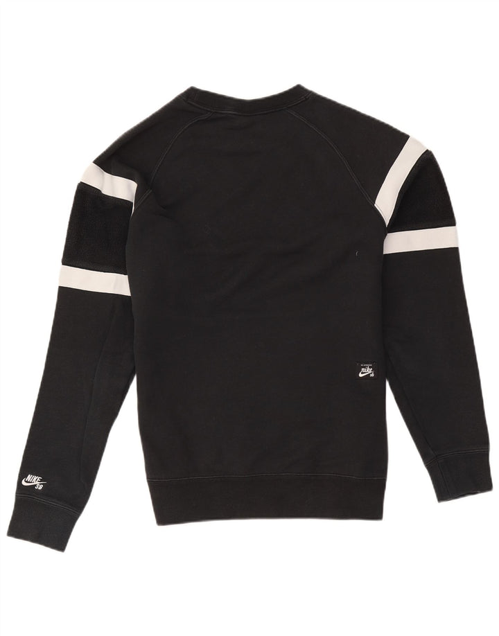 Felpa Nike da uomo, piccola, in cotone color block nero