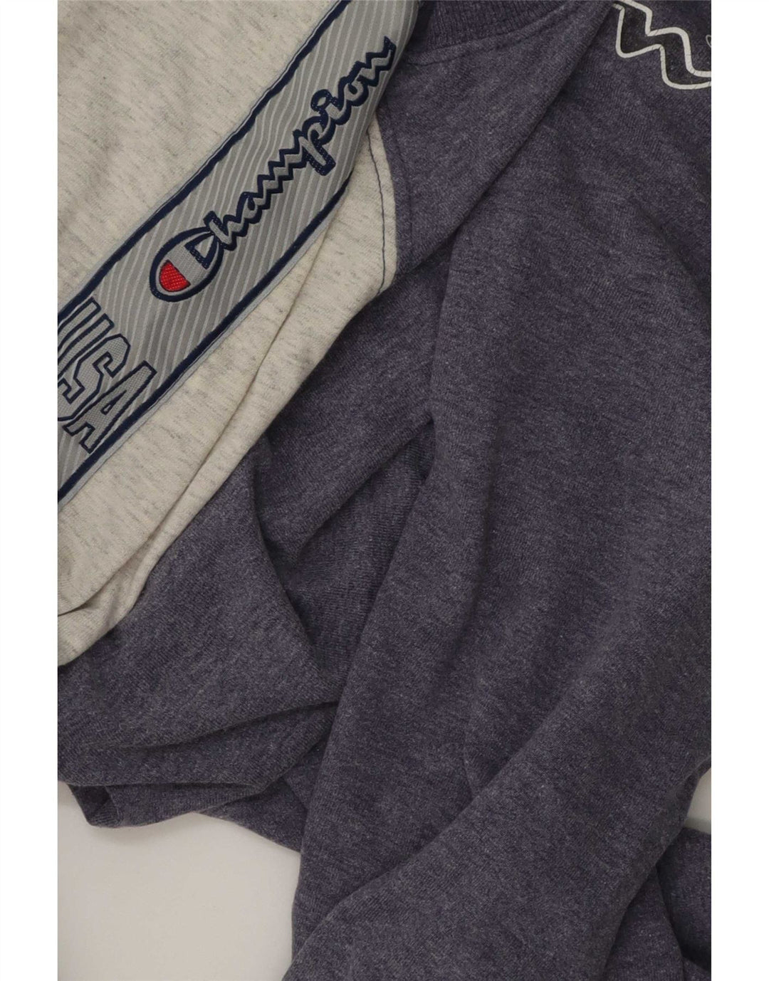 T-shirt grafica da uomo Champion Top grande color block blu