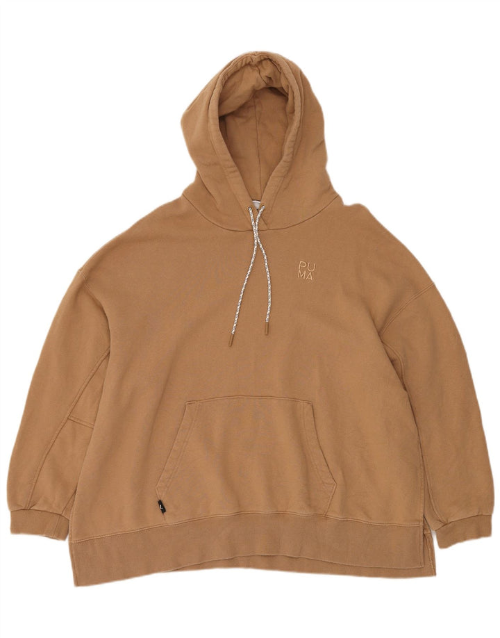 Felpa con cappuccio oversize da donna PUMA UK 10 piccola marrone