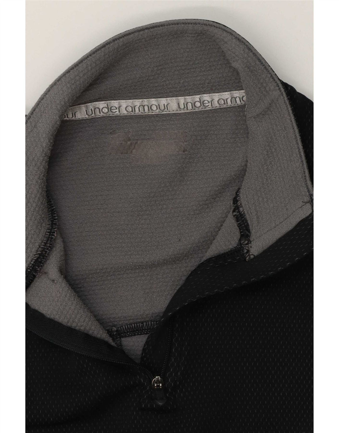 Maglia da ginnastica Under Armour da uomo con zip e collo, piccola, nera