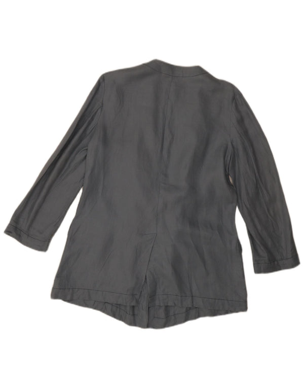 Giacca Blazer Donna Emporio Armani IT 42 Lino Blu Medio