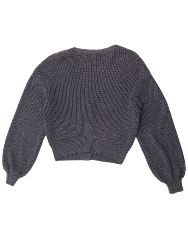 Maglione cardigan corto da donna Zara UK 14 blu navy medio