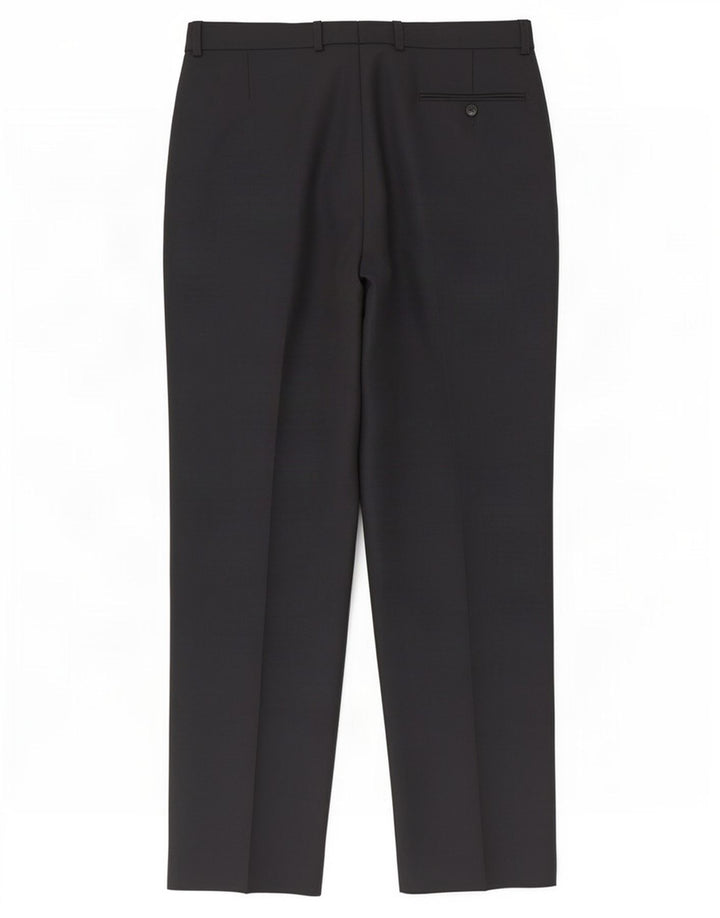 Pantaloni chino dritti da uomo Marks & Spencer W34 L33 poliestere blu navy