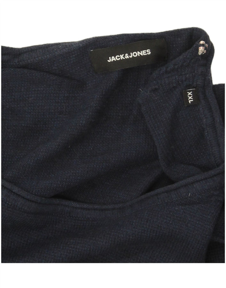 Maglia a maniche lunghe da uomo Jack & Jones 2XL Blu Navy