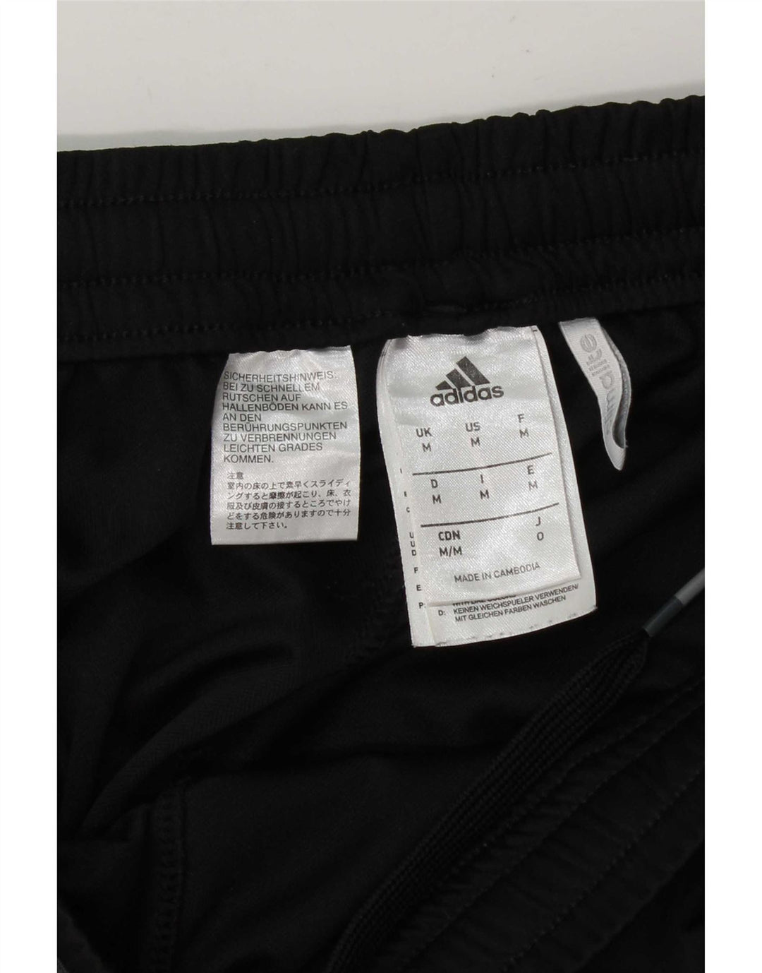 Pantaloncini sportivi da uomo Adidas medi neri in poliestere