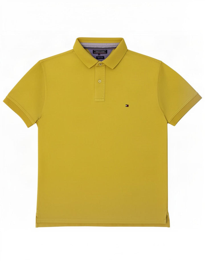 Polo da uomo vestibilità regolare Tommy Hilfiger XL gialla