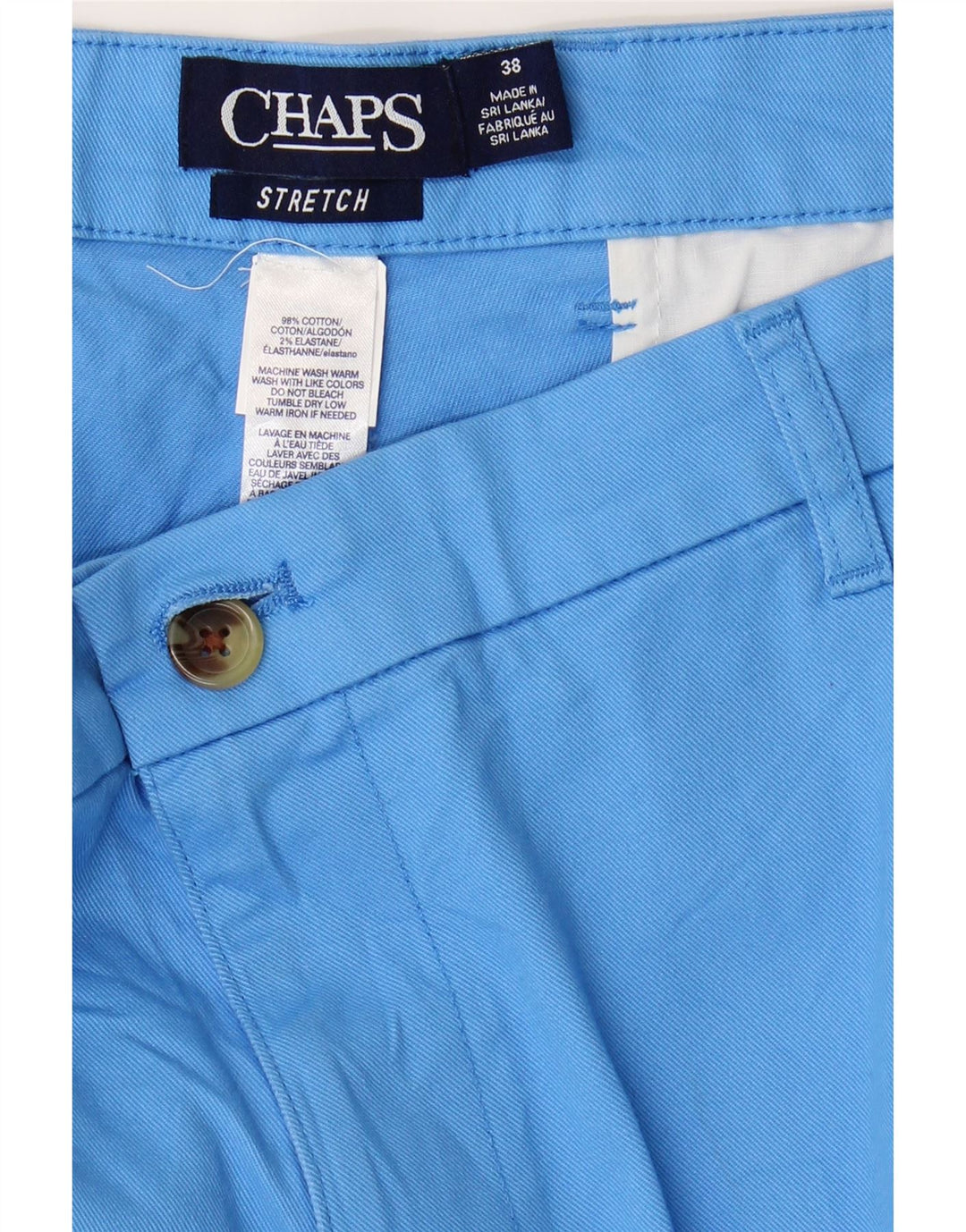 CHAPS Mens Chino Shorts W38 XL  Blue Cotton Vintage Chaps and Second-Hand Chaps from Messina Hembry 