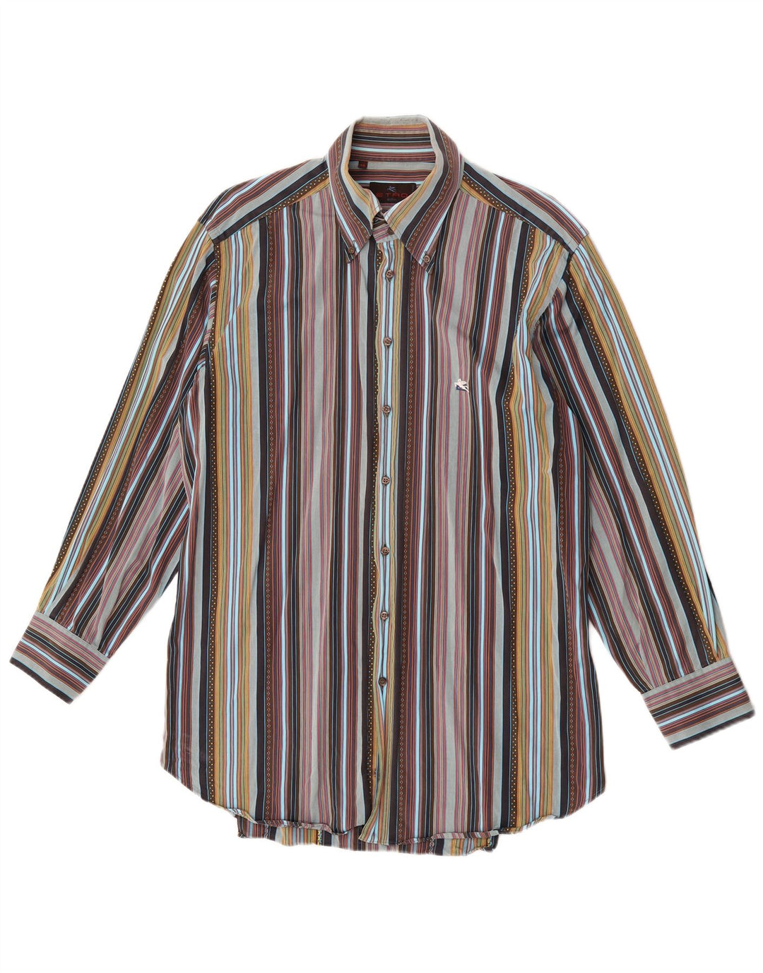 Camicia da uomo Etro taglia 43 a righe grandi multicolori