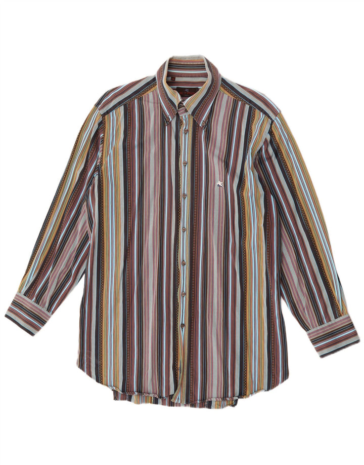 Camicia da uomo Etro taglia 43 a righe grandi multicolori