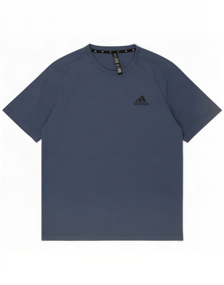 T-shirt da uomo Adidas Top Large in poliestere blu navy