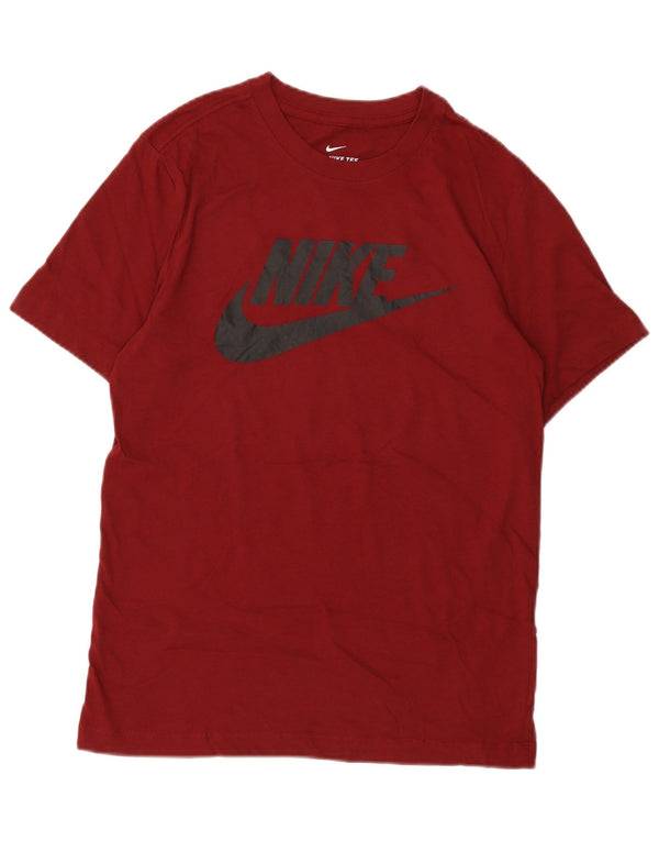 Nike Mens Graphic T-Shirt Top Small Burgundy Cotton