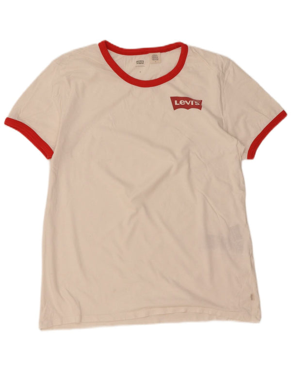T-shirt da donna Levi's Top UK 14 cotone color block bianco medio