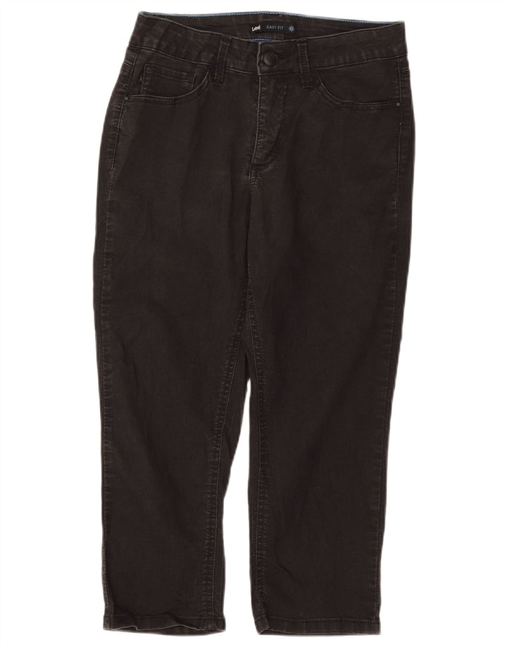 Jeans Capri Easy Fit da donna Lee US 8 medio W28 L21 cotone nero