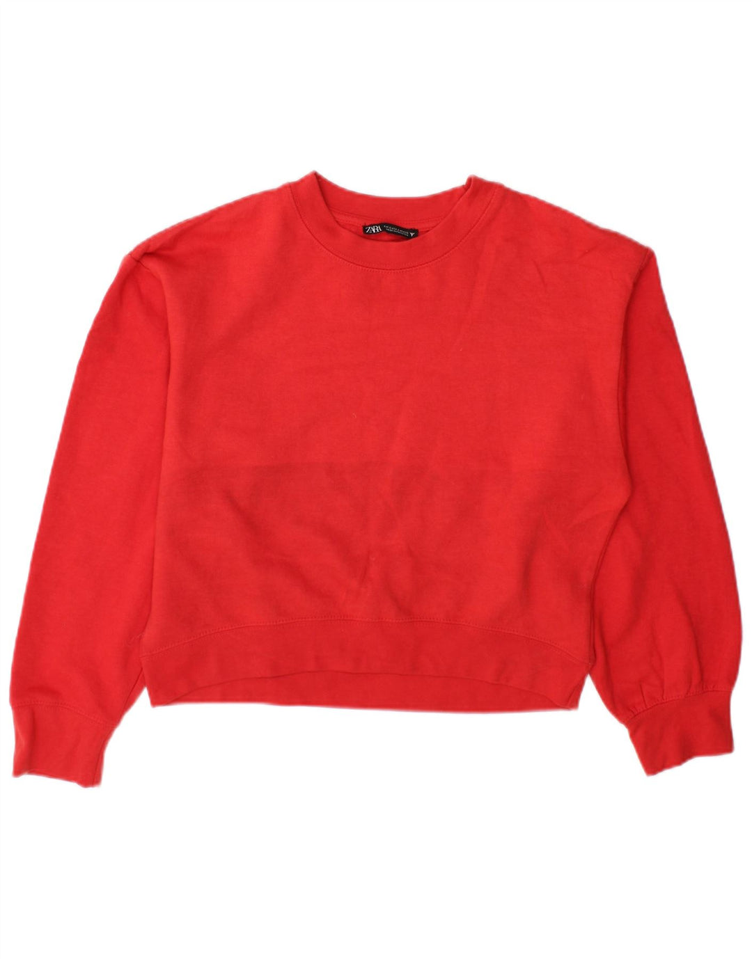 Felpa oversize da donna Zara UK 10 piccola rossa in poliestere