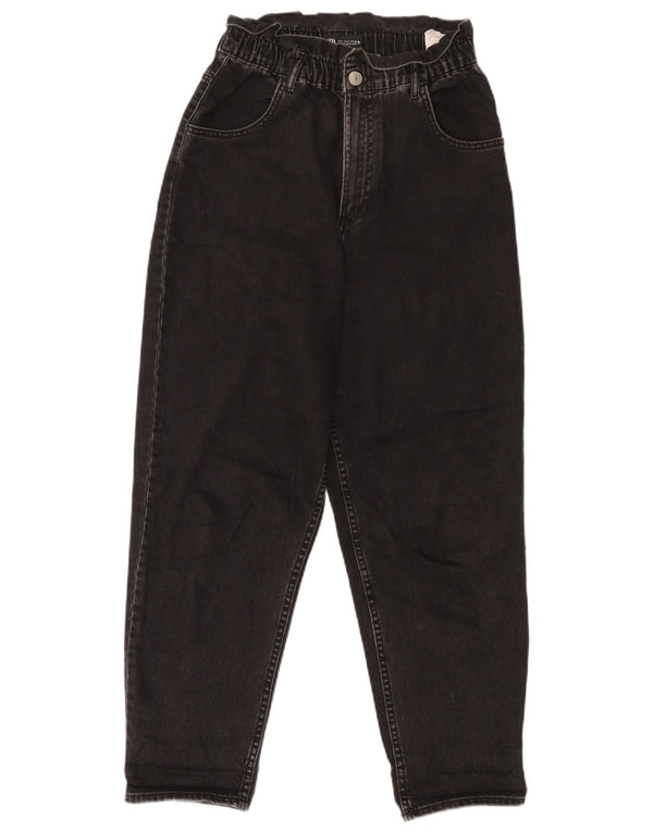 Jeans larghi a vita alta da donna Zara piccoli W26 L27 cotone nero