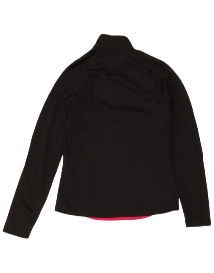 Adidas Donna Climacool Zip Neck Pullover Tuta Top UK 10 Small Nera