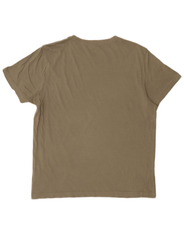 HURLEY Womens Graphic T-Shirt Top UK 14 Medium Khaki