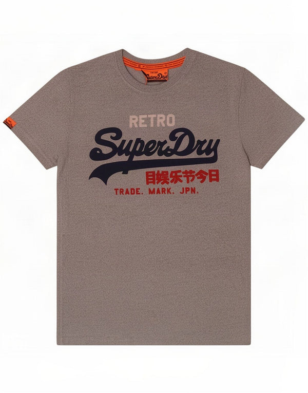 Superdry T-shirt grafica da uomo piccola in cotone grigio