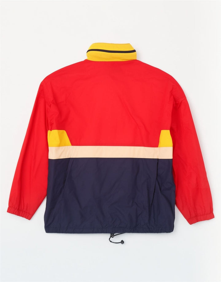 Giacca a vento pullover vintage da uomo EU 48/50 blocco colore rosso medio