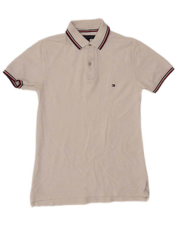 TOMMY HILFIGER Polo slim fit da uomo piccola bianca