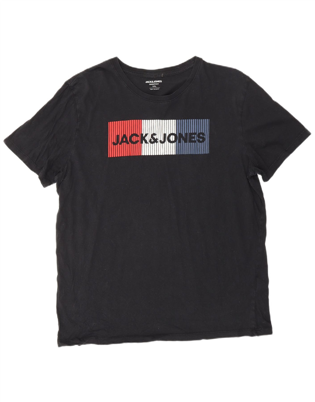 T-shirt grafica da uomo Jack & Jones Top 2XL cotone nero