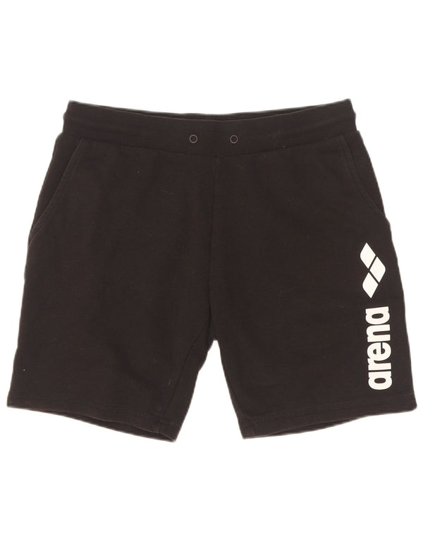 Pantaloncini sportivi grafici da donna Arena piccoli in cotone nero