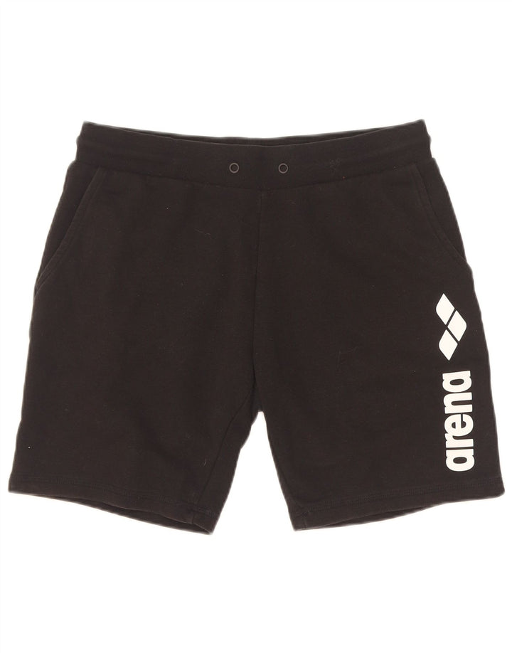 Pantaloncini sportivi grafici da donna Arena piccoli in cotone nero
