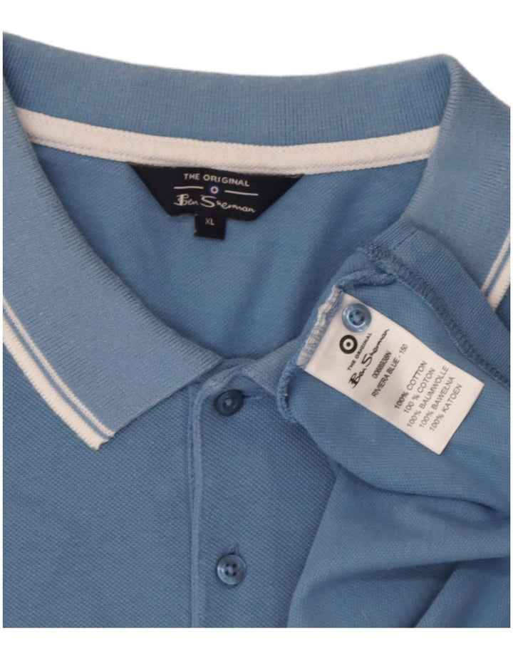 Polo da uomo Ben Sherman XL in cotone blu