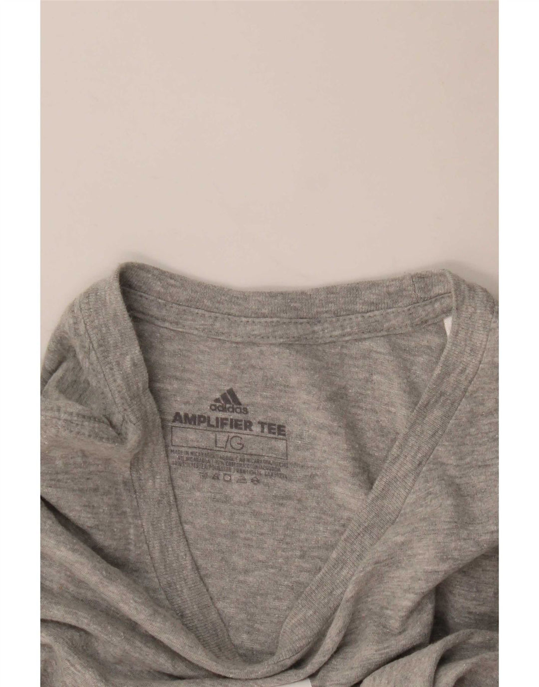 T-shirt grafica da uomo Adidas Top grande grigia