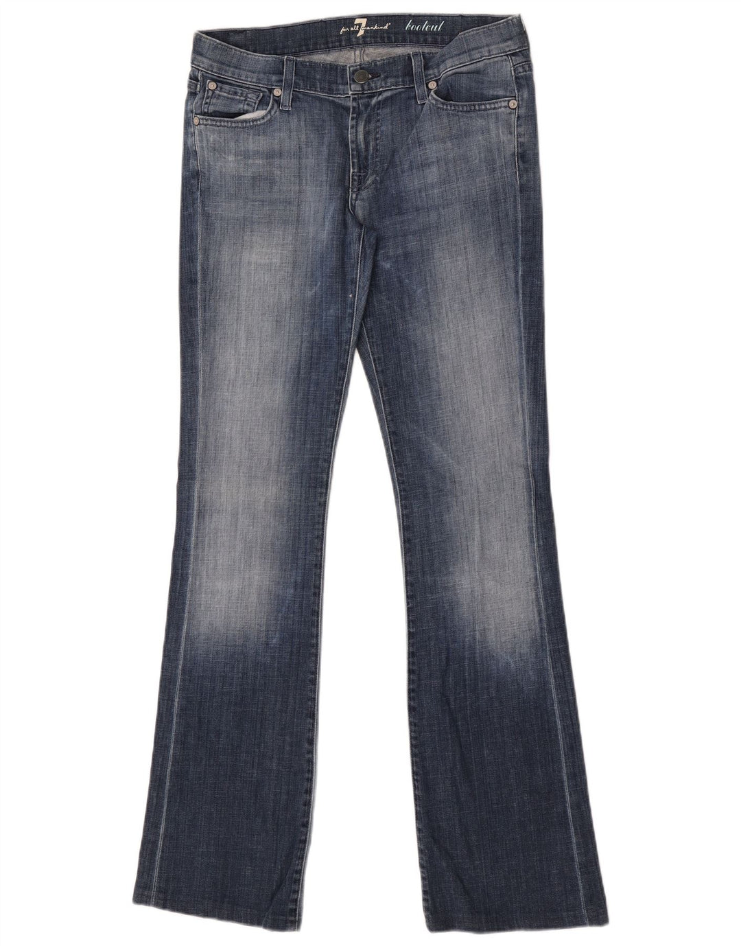 Jeans bootcut da donna 7 For All Mankind W28 L33 cotone blu