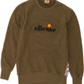 ELLESSE Mens Graphic Sweatshirt Jumper Medium Khaki Cotton Vintage Ellesse and Second-Hand Ellesse from Messina Hembry 