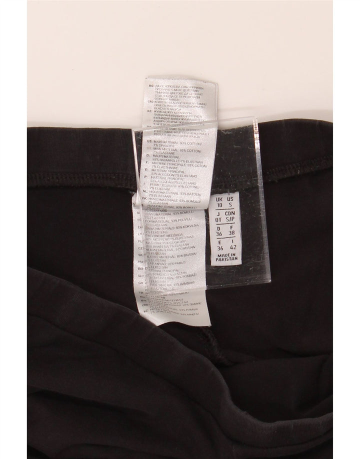 ADIDAS Womens Graphic Leggings UK 10 Small  Black Cotton Vintage Adidas and Second-Hand Adidas from Messina Hembry 