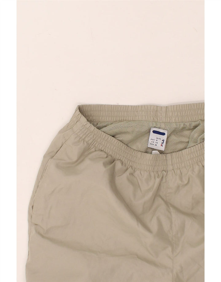 FILA Boys Tracksuit Trousers Joggers 15-16 Years XL Beige Polyester Vintage Fila and Second-Hand Fila from Messina Hembry 