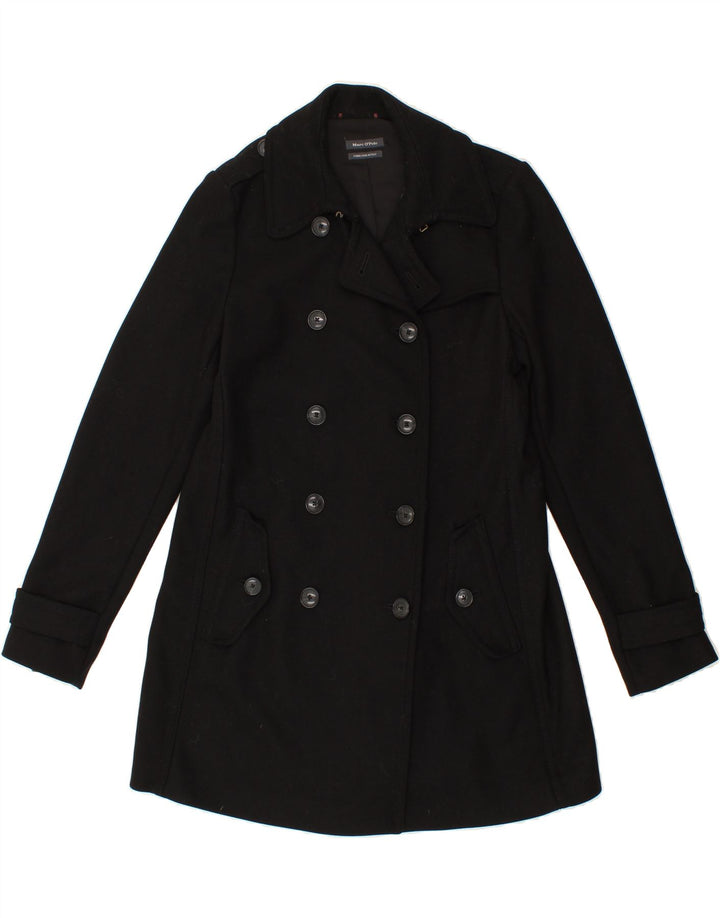MARC O'POLO Womens Double Breasted Coat IT 38 XS Black Wool Vintage Marc O'Polo and Second-Hand Marc O'Polo from Messina Hembry 