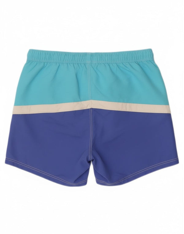 Pantaloncini da bagno grafici da uomo Benetton grandi color blu