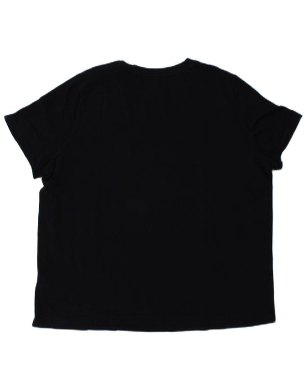 TOMMY HILFIGER T-shirt grafica da donna Top UK 18 XL Cotone blu navy