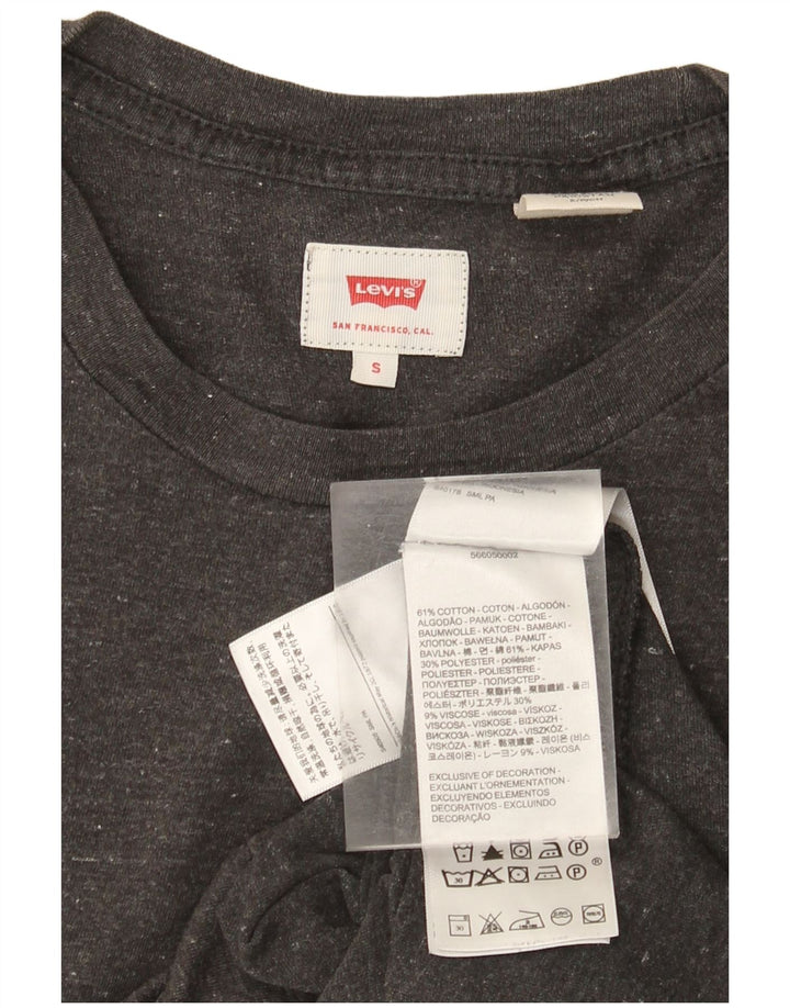 T-shirt da uomo Levi's Top Small in cotone chiazzato grigio