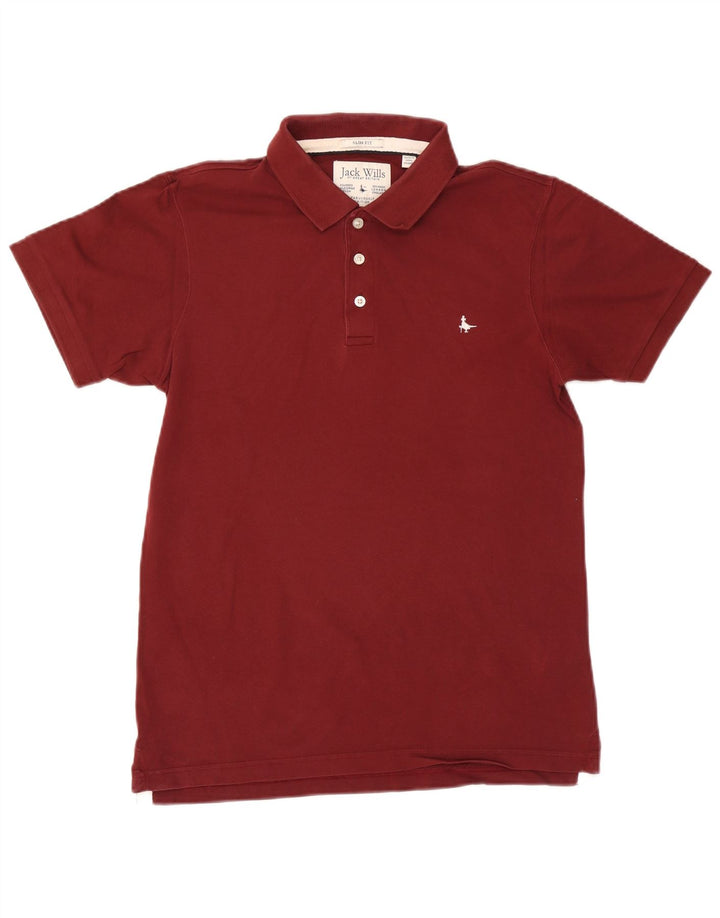 JACK WILLS Polo da uomo slim fit in cotone marrone medio