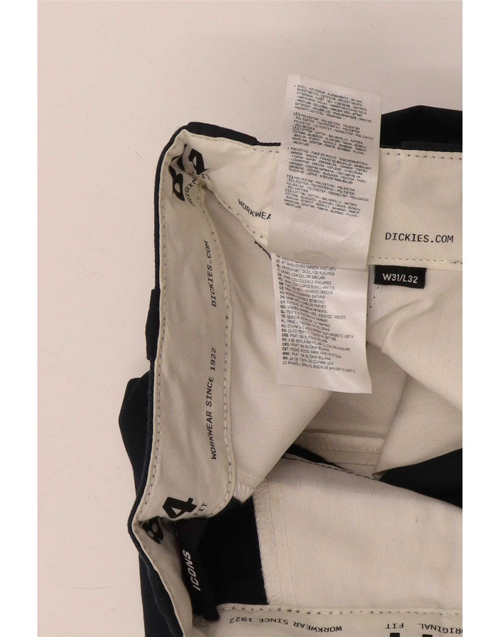 Pantaloni chino dritti da uomo Dickies W31 L32 poliestere blu navy