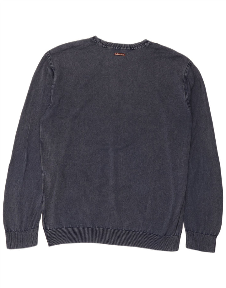 Maglione maglione girocollo da uomo Marlboro Classics 3XL Blu navy